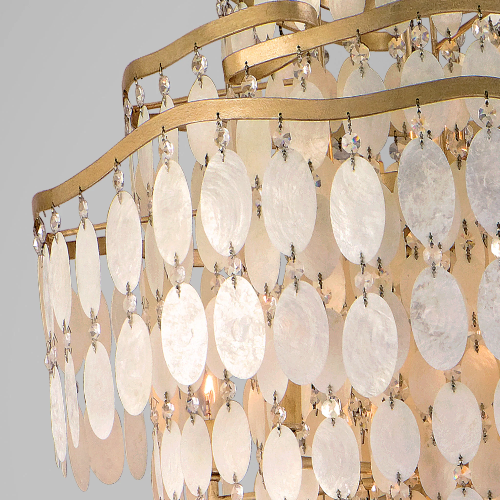Dolce 12-Light Chandelier in  Champagne Leaf 24L x 24W x 30.75H - Image 3