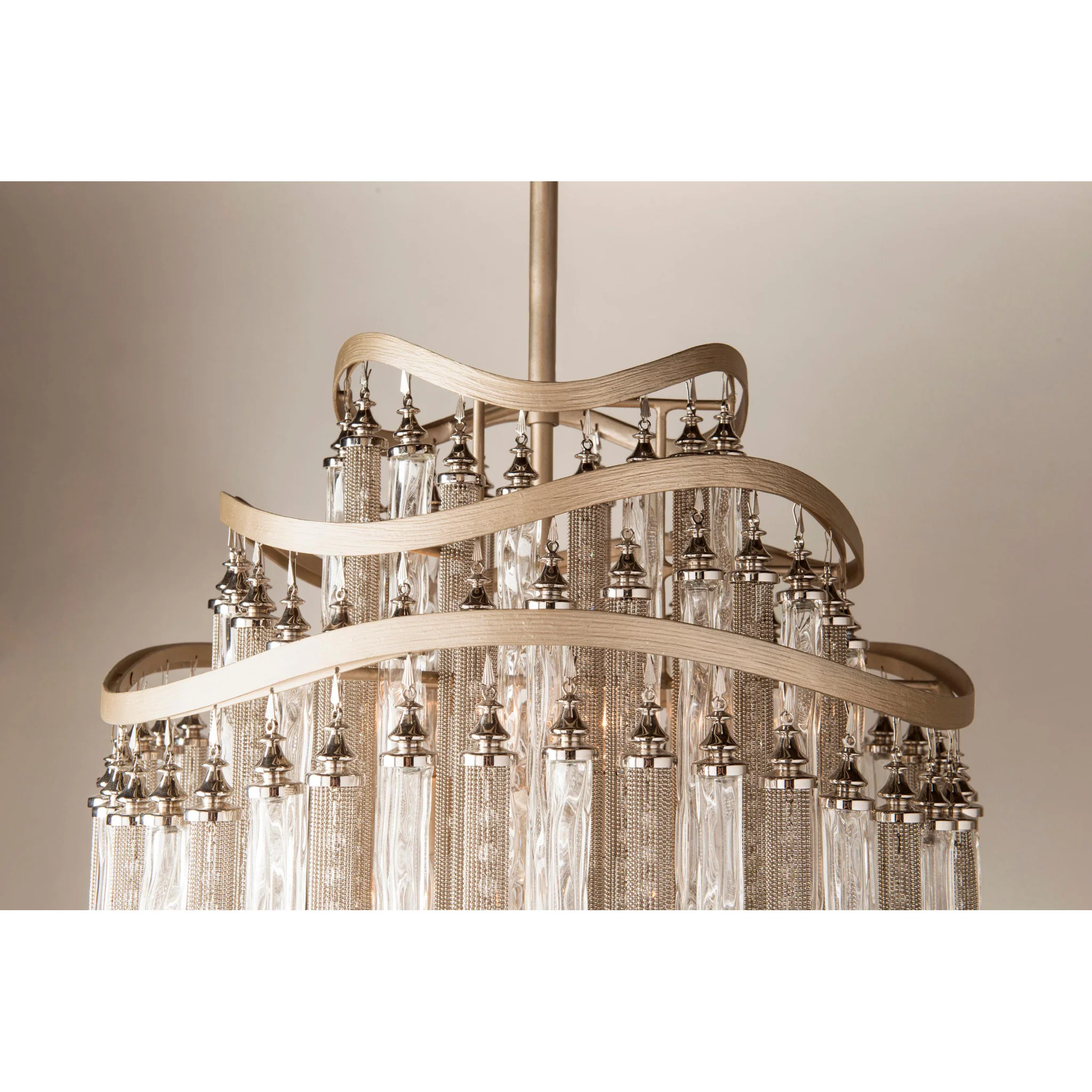 Chimera 3-Light Pendant in  Warm Silver Leaf 12.75L x 12.75W x 18.25H - Image 3
