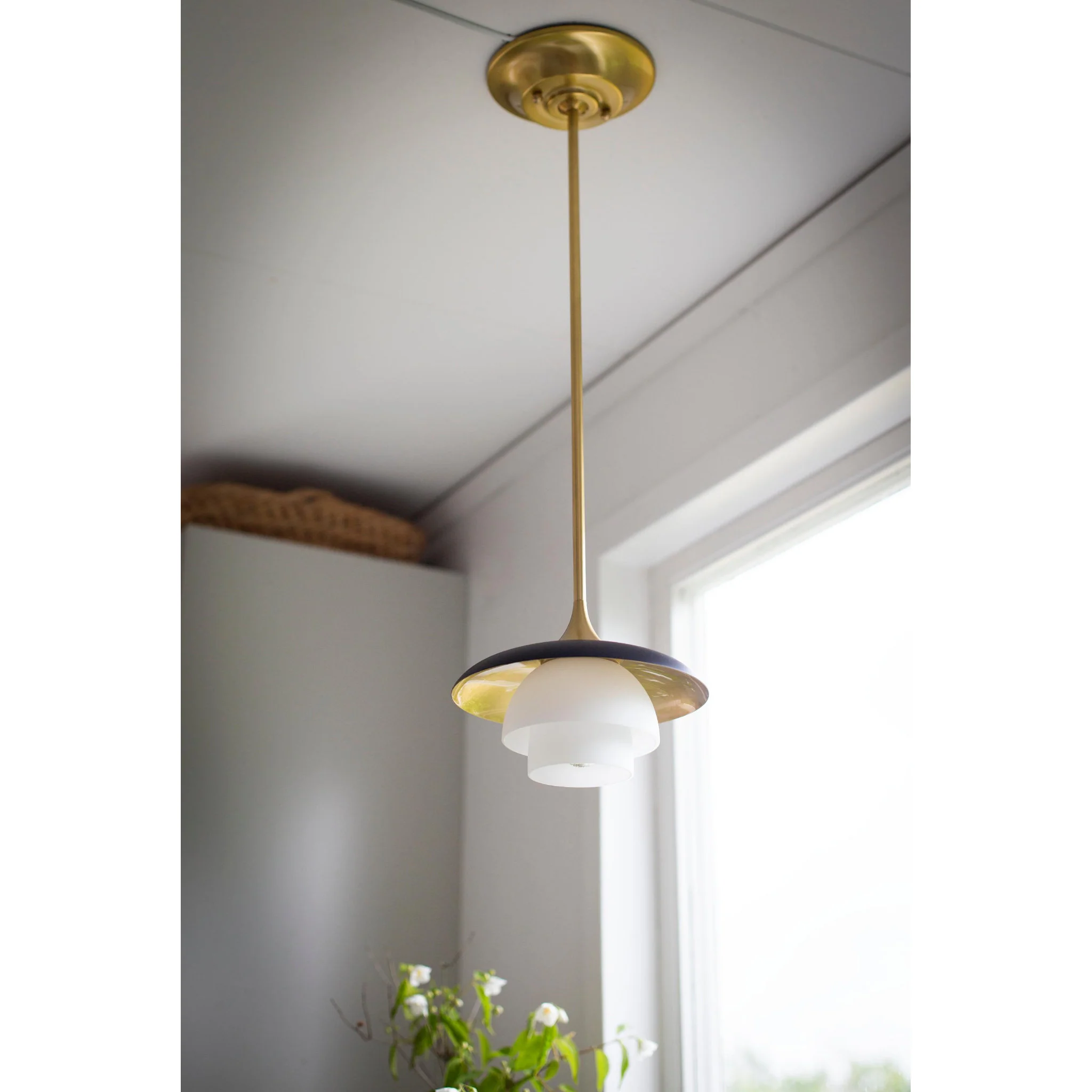 Barron 1-Light Pendant in  Aged Brass 8L x 8W x 5.5H - Image 8