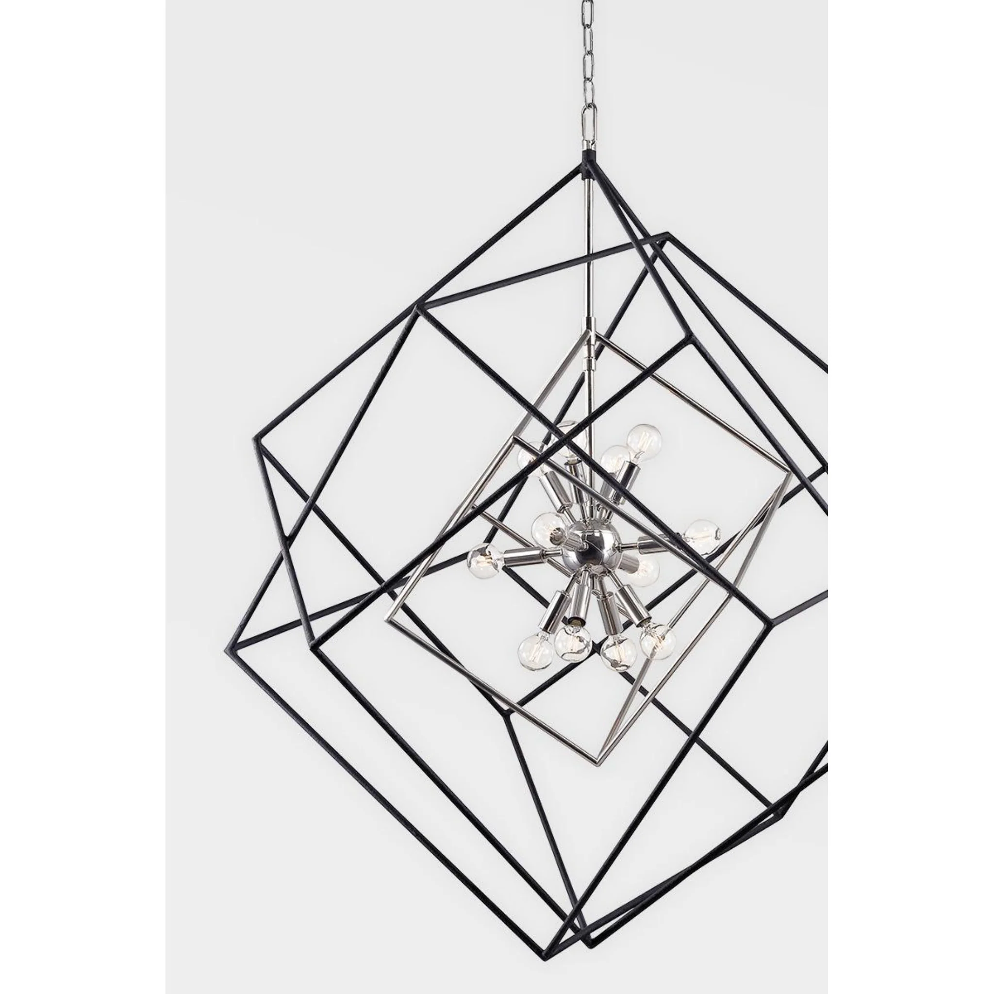 Roundout 9-Light Chandelier in  Polished Nickel 26L x 26W x 30.5H - Image 8